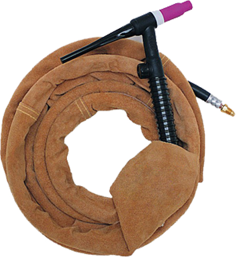 Weldas PYTHONrap™ 32mm Hellbraune Leder-Überzugschlauch Reißverschluss